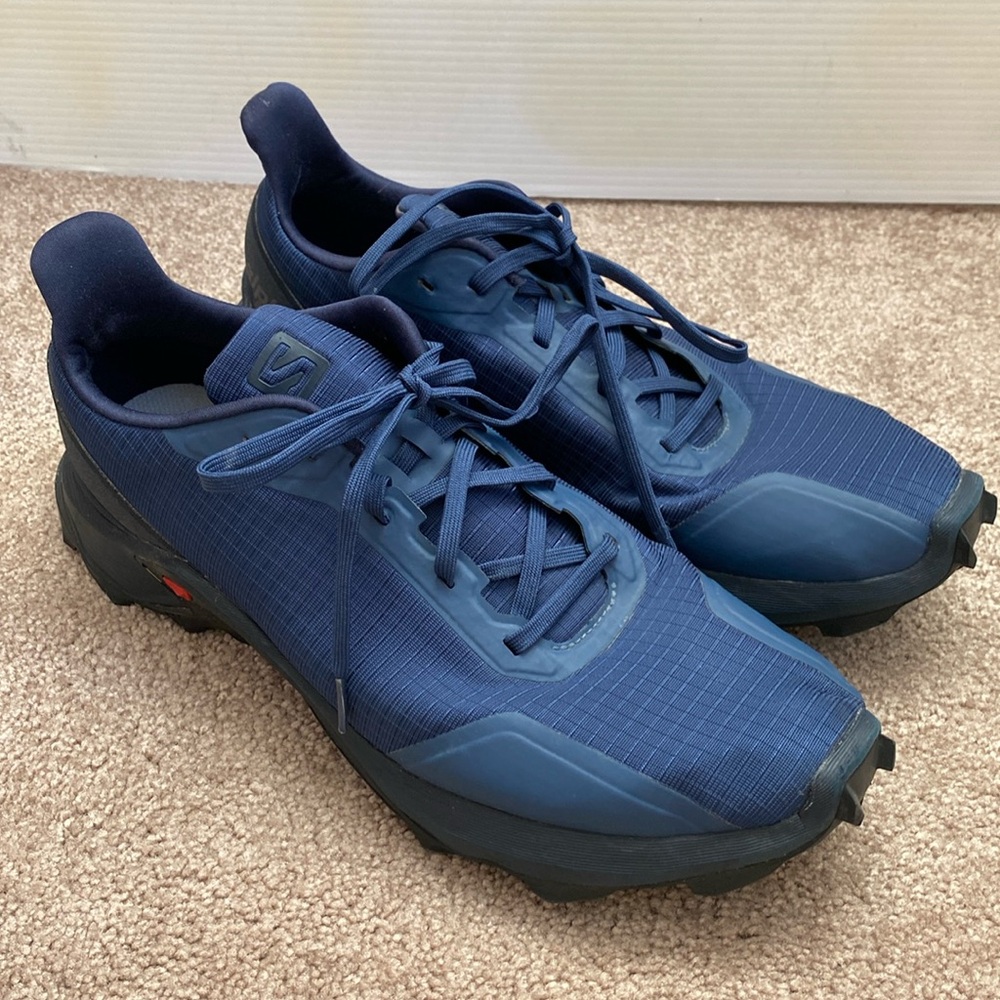 Salomon Men’s Alphacross Trail Running Shoe Navy Blue 407982 Sneaker Size 10.5